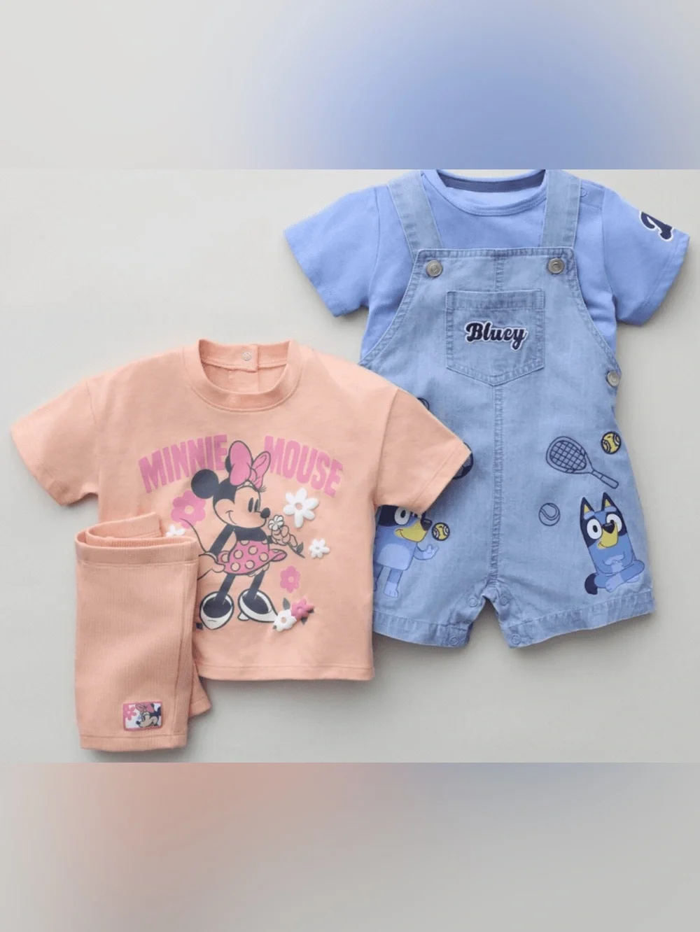 Minnie Mouse Baby Girls Graphic Tee and Bike Shorts Set, 2-Piece